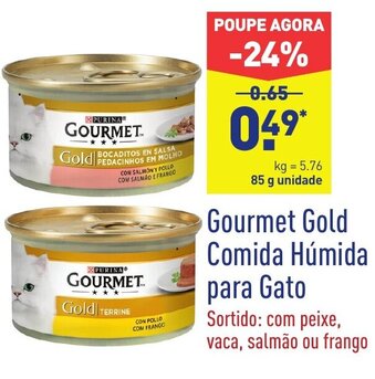ALDI Gourmet Gold Comida Húmida para Gato 85g promoção