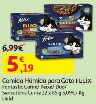 Auchan Comida húmida gato felix promoção
