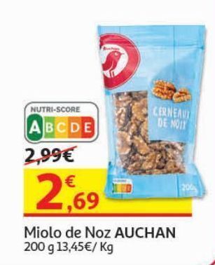 Auchan Miolo noz auchan:200 g promoção