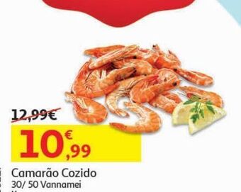 Camarão cozido 30/50:vannamei kg