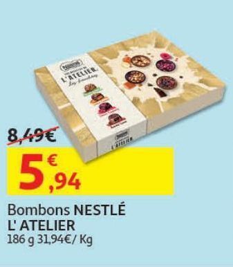 Auchan Bombons nestlé:l`atelier 186g promoção
