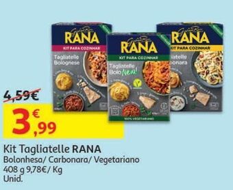 Auchan Kit tagliatelle bolonhesa rana promoção