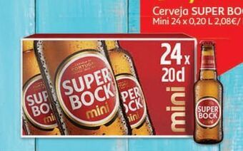 Auchan Cerveja super bock:mini 24x0.20l promoção