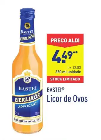 ALDI Bastei Licor de Ovos 350ml promoção