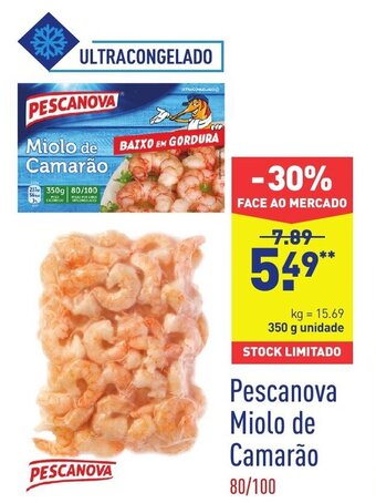 ALDI Pescanova Miolo de Camarão 350g promoção