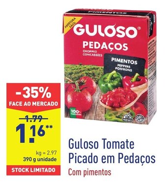 ALDI Guloso Tomate Picado em Pedaços 390g promoção