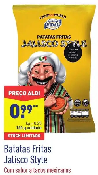 ALDI Batatas Fritas Jalisco Style 120g promoção