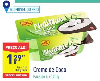 ALDI Creme de Coco 500g promoção