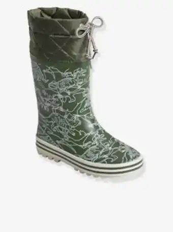 Galochas estampadas com rebordo acolchoado, para menino -...