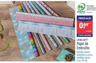ALDI Living Art Papel de Embrulho promoção
