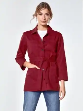 Parka com cinto para atar