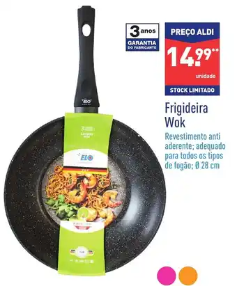 ALDI Frigideira Wok promoção