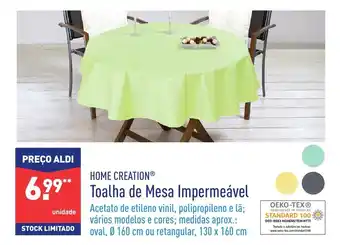 ALDI Home Creation Toalha de Mesa Impermeável promoção