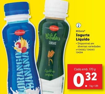 Lidl Iogurte milbona promoção