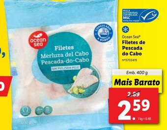 Lidl Filé de peixe ocean sea promoção