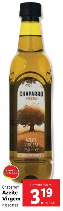 Lidl Azeite chaparro promoção
