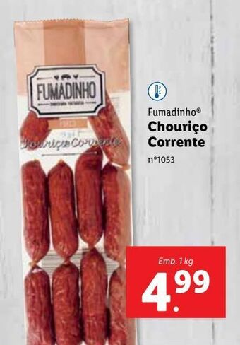 Lidl Chouriço fumadinho promoção
