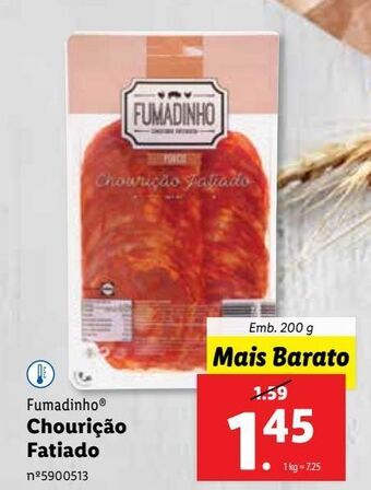 Lidl Chouriço fumadinho promoção