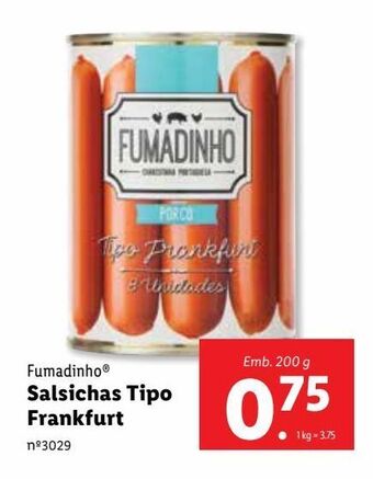 Lidl Salsicha fumadinho promoção