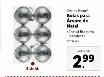 Lidl Bola para árvore de natal promoção
