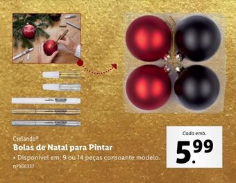 Lidl Bola para árvore de natal promoção