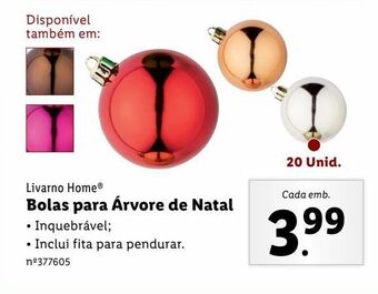 Lidl Bola para árvore de natal promoção