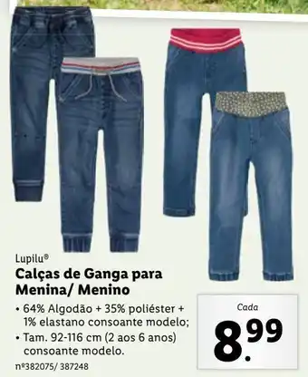 Lidl Calças lupilu promoção