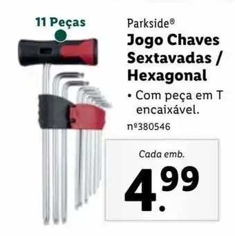 Lidl Chaves hexagonais parkside promoção