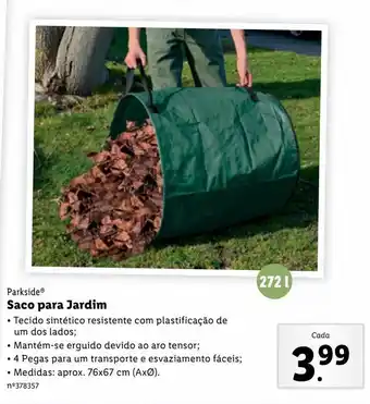 Lidl Jardim parkside promoção