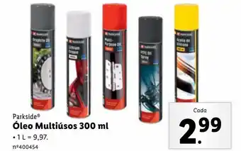 Lidl Óleo multiuso parkside promoção