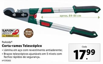 Lidl Ferramentas de jardim parkside promoção
