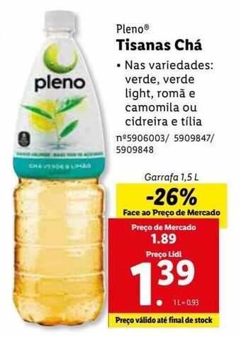 Lidl Chá pleno promoção