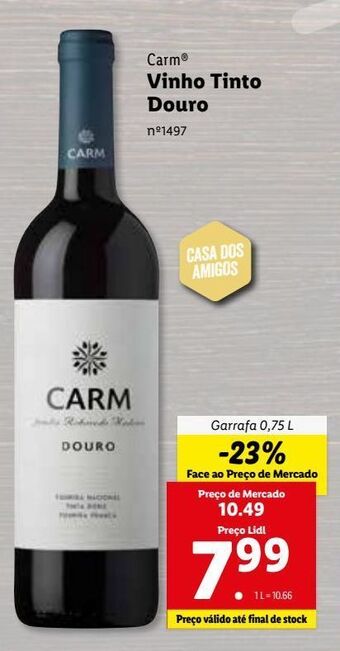 Vinho tinto carm