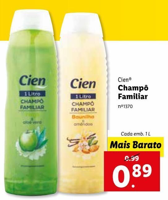 Promoção Shampoo cien em Lidl