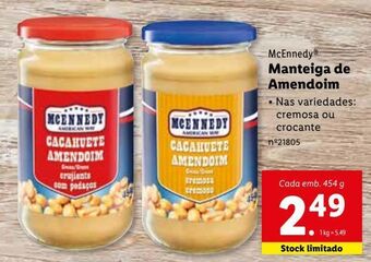 Lidl Creme de amendoim mcennedy promoção
