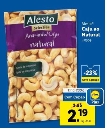 Lidl Cajú alesto promoção