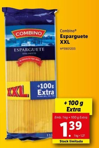 Lidl Esparguete combino promoção