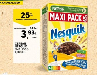 Continente Cereais Nesquik 950g promoção