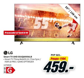 MediaMarkt LG Smart tv uhd 55" promoção