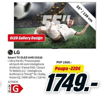 MediaMarkt LG Smart TV Oled 55" promoção