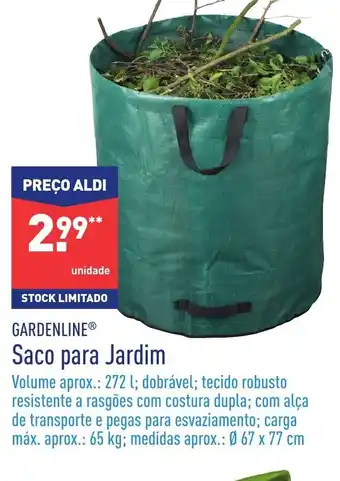 ALDI Saco para Jardim promoção