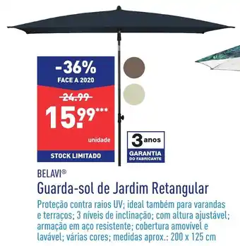 ALDI Belavi Guarda-sol de Jardim Retangular promoção