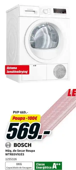 MediaMarkt Bosch Maq. de Secar Roupa promoção