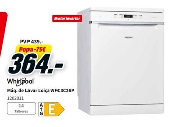 MediaMarkt Whirlpool Maq. de lavar Loica promoção