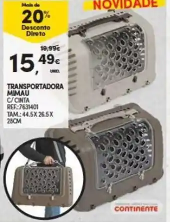 Continente Transportadora Mimau promoção