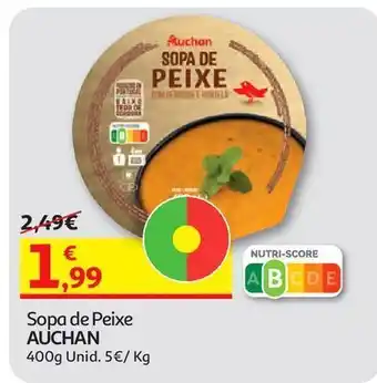 Auchan Sopa de peixe 400 g promoção