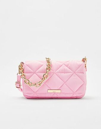 Bershka Mala acolchoada efeito nylon corrente chunky promoção