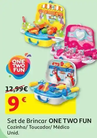 Auchan Set de brincar one two fun cozinha/toucador/medico promoção