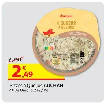 Pizzas 4 queijos auchan 400 g