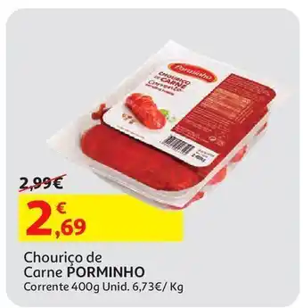 Auchan Chouriço de carne porminho corrente 400 g promoção